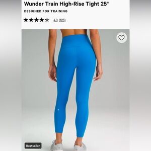 Lululemon wunder train high rise legging size 4🩵🩵🩵